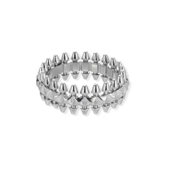 Open Rings Finger Jewelry Stainless Steel TexturePresent for Fashion Lover - Picture 3 of 7